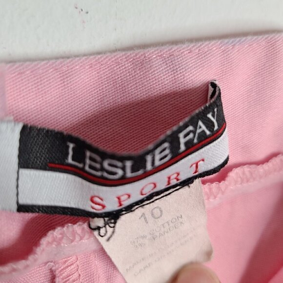 Vintage Leslie Fay Pink Skirt Skort Size 10 A Line - Picture 6 of 7